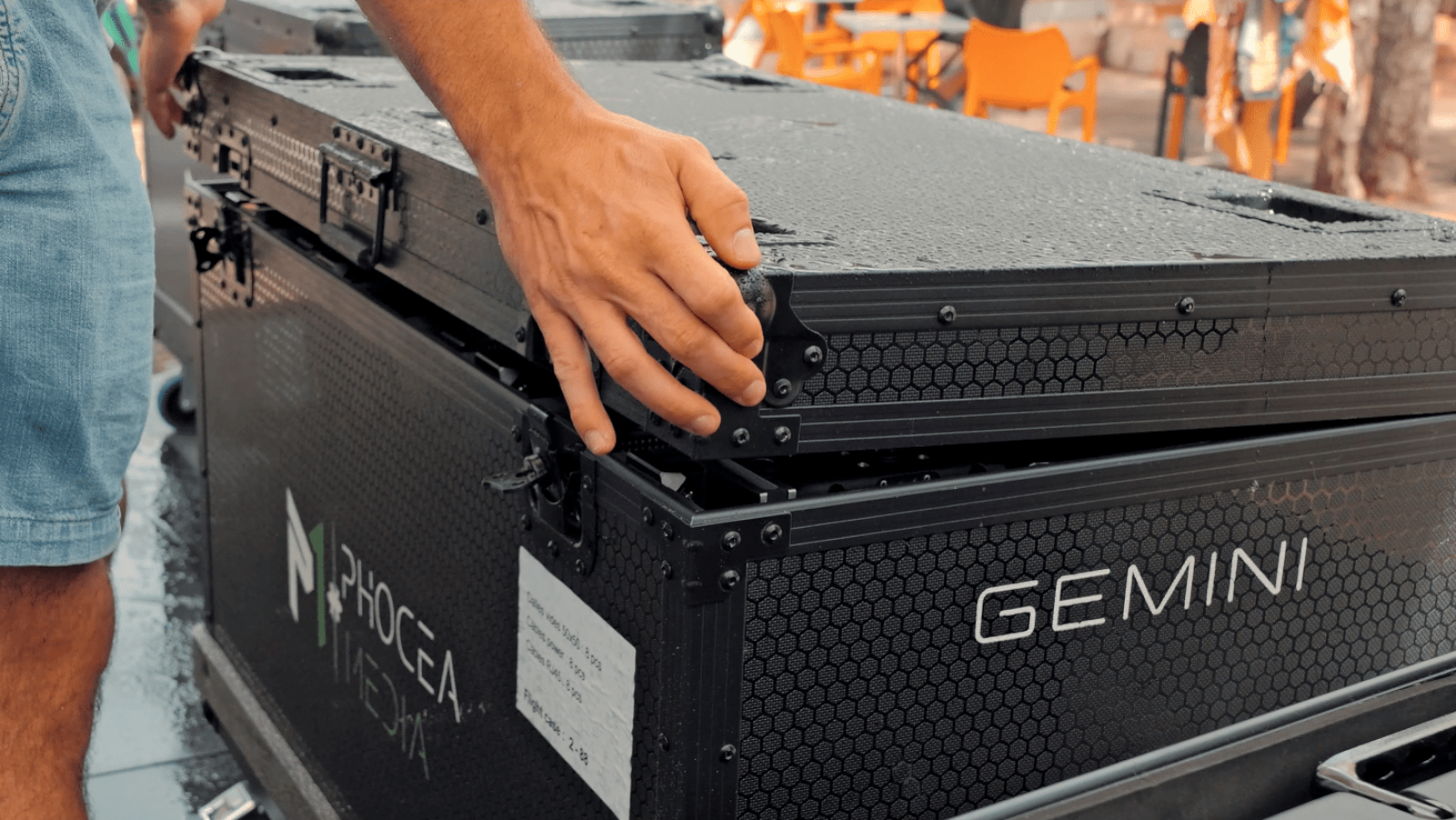 Flight Case de transport pour écran LED mobile Phocea Media