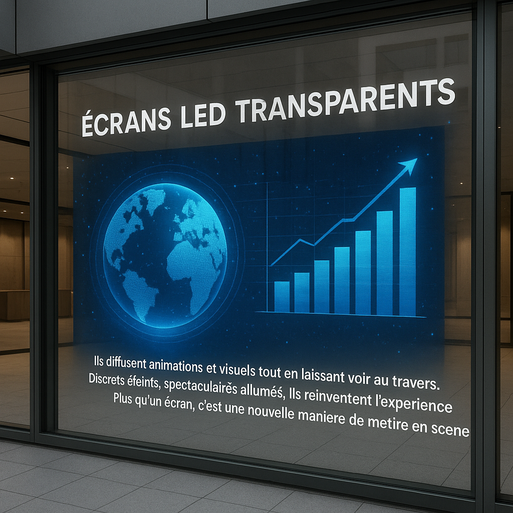 Les écrans LED intérieurs transparents : miroirs, fenêtres... ou fausses baies vitrées ?