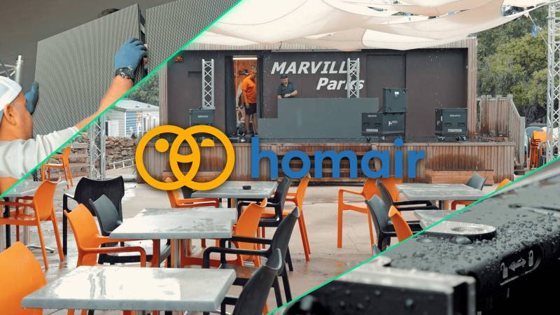 Projet écran LED mobile Campings Homair Vacances